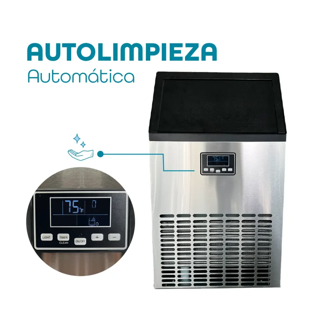 auto limpieza maquina de hielo