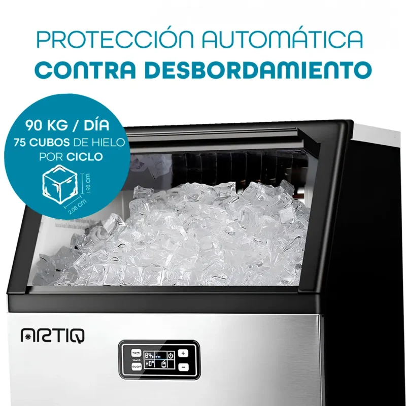 90 kg de hielo por dia